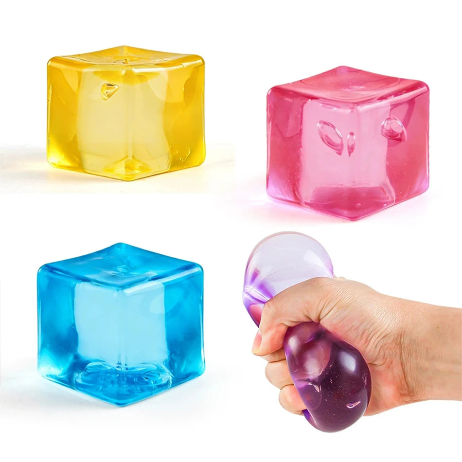 Square Stress Ball Fidget Toys Stress Relief ADHD Autism Sensory Toys Soft Squishy Toys Party Favors Gifts for Adults