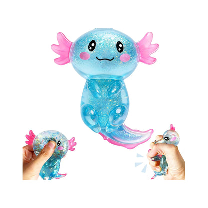 Axolotls Squishies Fidget Stress Ball,Cute Squishies Axolotls Toy,Easter Basket Stuffers, Stress Ball Squeeze Toys for Stress Relief