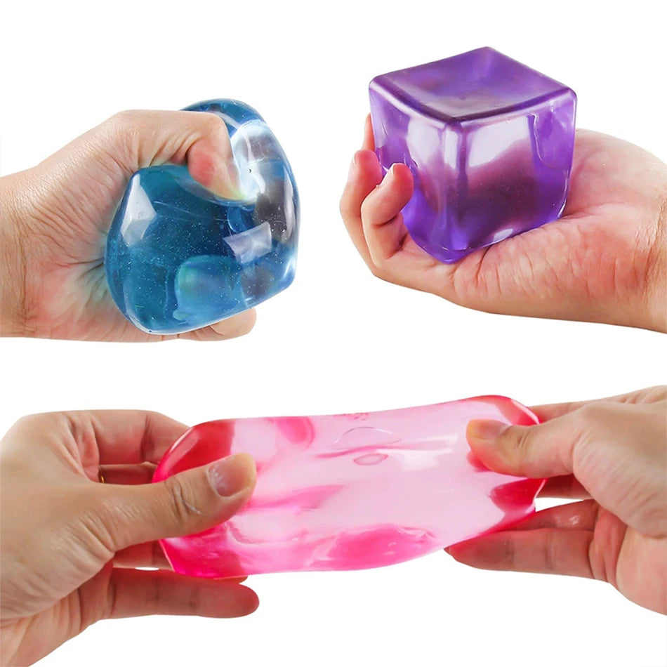 Square Stress Ball Fidget Toys Stress Relief ADHD Autism Sensory Toys Soft Squishy Toys Party Favors Gifts for Adults