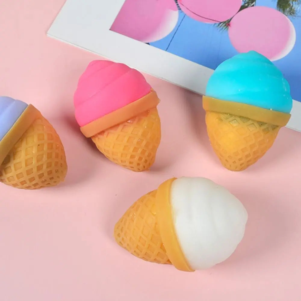 Squishy Hamburger Stress Ball Autism Sensory Toy Stress & Anxiety Relief Fidget Toys Ice-Cream Pinch Decompression Toy for Adult