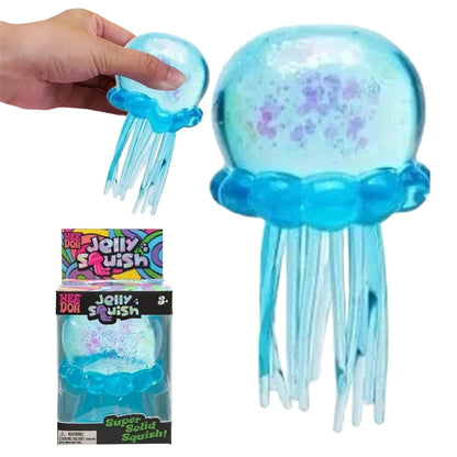 Needoh Jellyfish Bunny Jelly Squish Stress Toy Fidget Sensory Squeeze Squishy