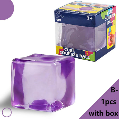 Square Stress Ball Fidget Toys Stress Relief ADHD Autism Sensory Toys Soft Squishy Toys Party Favors Gifts for Adults