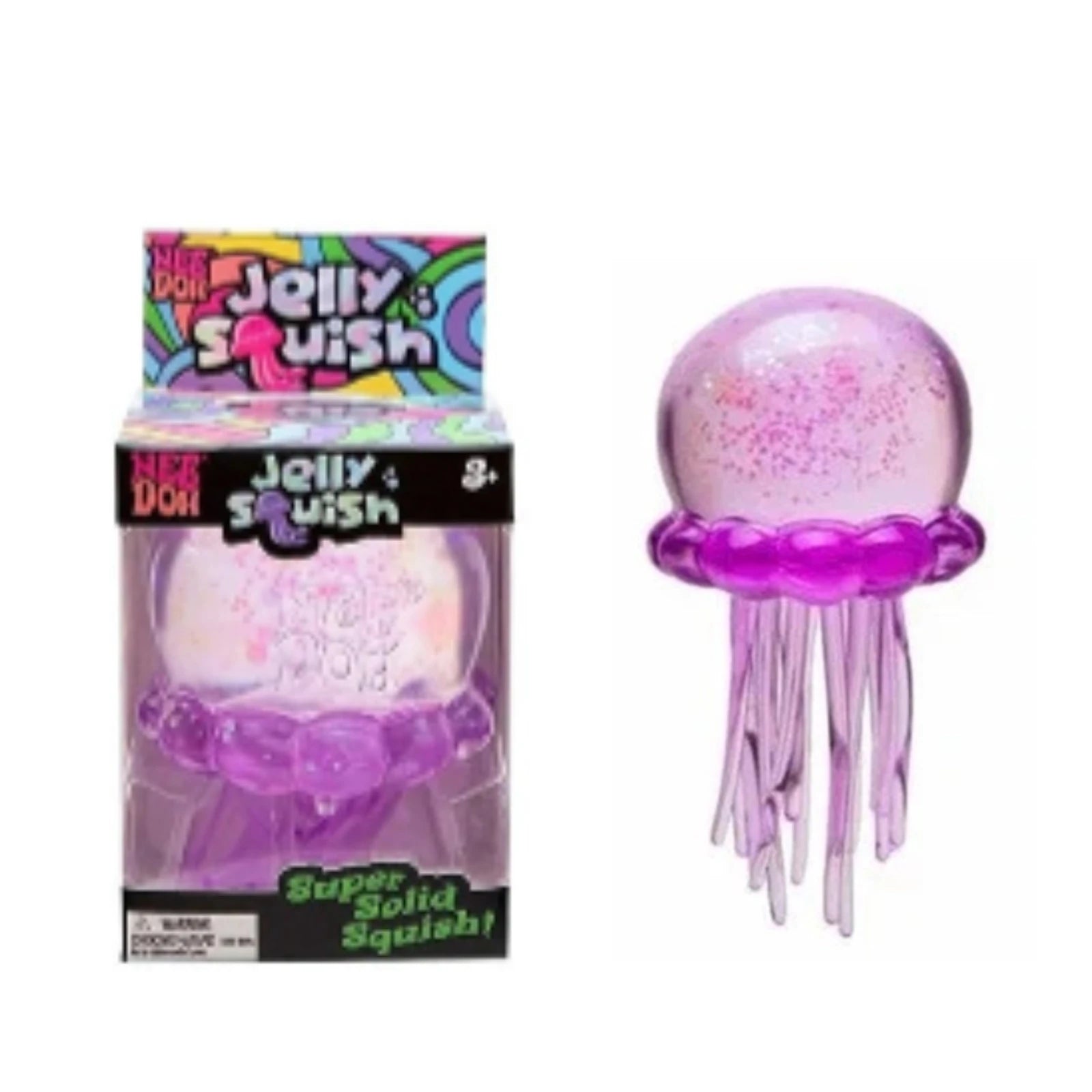Needoh Jellyfish Bunny Jelly Squish Stress Toy Fidget Sensory Squeeze Squishy